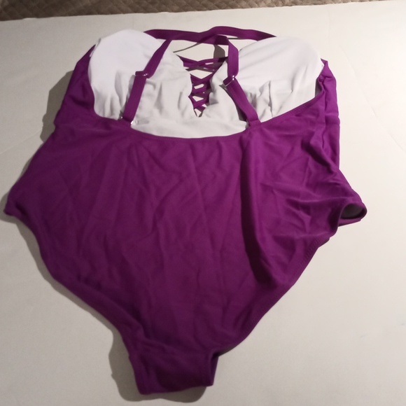 🌴🥥 XL Ekouaer Swimsuit Women Full Coverage Vibrant Plum - Picture 8 of 16